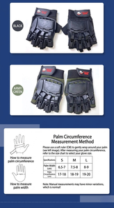 Gants de moto personnalisés sans doigts avec protection rigide, gants respirants antidérapants à demi-doigts pour la moto et le cyclisme - Product Image 3