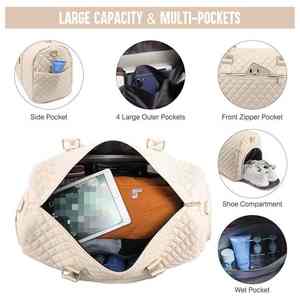 Bolsa de Viaje Deportiva para Mujer con Bolsa de Aseo, Bolsa de Mano para Fin de Semana, Bolsa de Gimnasio con Compartimento para Zapatos - Product Image 5