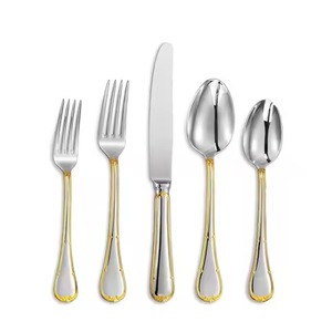 ชุดช้อนส้อมมีดโลหะพรีเมียม ชุดอุปกรณ์รับประทานอาหาร ช้อน ส้อม มีด ดีไซน์สวยงาม ทนทาน สำหรับใช้ในครัว - Product Image 1