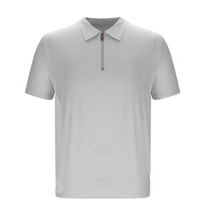 Camisas Polo de Alta Calidad al por Mayor para Hombre, Camisa de Manga Corta con Cierre de Cremallera de Color Sólido para Ropa Masculina, Logotipo Personalizado con Impresión - Product Image 3