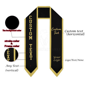 Nouvelle écharpe de graduation personnalisée avec logo, nom, année et impression de l'école pour les étudiants de l'université et des collèges lors de la cérémonie de remise des diplômes - Product Image 5