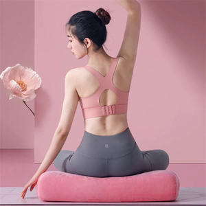 Yoga Meditation Cushion Green Cotton Canvas Washable Adult <b>Exercise</b> Pillow - Product Image 2