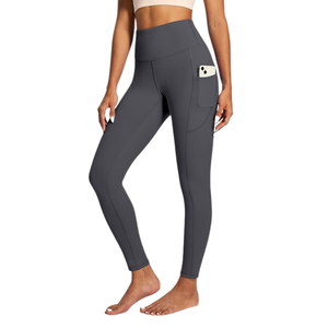 Leggings de yoga personnalisés taille mi-haute pour femmes, respirants, séchage rapide, écologiques, grandes tailles, collants de fitness 220g, fabricant en marque blanche - Product Image 1