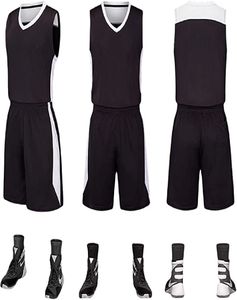 Uniformes de Baloncesto Sublimados Reversibles Personalizados al por Mayor, Tallas Grandes, Transpirables, Antibacterianos, 100% - Product Image 5