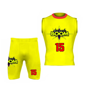 Uniforme de Fútbol 7v7 Azul Marino Claro de Poliéster, Sin Mangas, Cuello Redondo, Transpirable, Absorbe la Humedad, Sublimado - Product Image 5