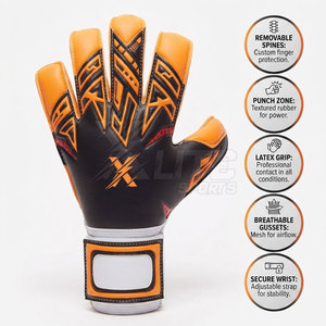 Gants de gardien de but en latex durables à faible MOQ, meilleur prix, antidérapants, avec fermeture auto-agrippante, unisexes, pour entraînement et matchs sportifs - Product Image 5
