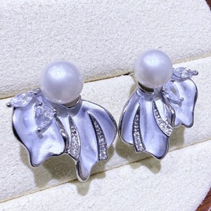Pendientes de Perlas de Agua Dulce de Alta Calidad Haitang, Clip para Oreja, Fabricante Original, Sin Perforación, Nuevos - Product Image 1
