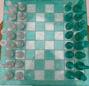 Juego de ajedrez de resina hecho a mano, caballero renacentista, juego de estrategia clásico recreativo, tablero de ajedrez de resina - Product Image 1