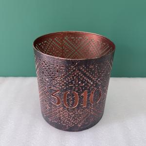 Porte-bougie votif vintage en fer fait main 5,5x5,5x6 pouces, design artisanal, centre de table, décoration pour la maison, mariage, Ramadan - Product Image 6