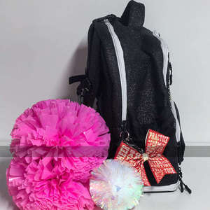 Mochila de microfibra color verde azulado con bolsillo frontal y riñonera desmontable, mochila deportiva informal de alta calidad para animadoras. - Product Image 3