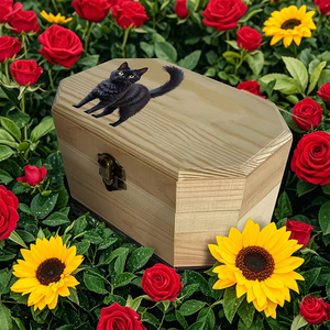 Custom Printed Wooden Pet Cremation <b>Urn</b> <b>Cat</b> and Dog Memorial Box Personalized Photo Keepsake Casket for Home Display - Product Image 3