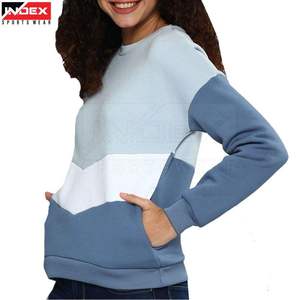 Sudadera deportiva Index Sportswear con bloques de color, cuello redondo, manga larga, forro polar, informal, para otoño, para adultos. - Product Image 1