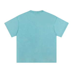 T-shirts vierges délavés à l'acide 100% coton de haute qualité, grammage lourd 230 g/m², coupe oversize pour hommes, vente en gros, impression personnalisée, effet délavé effet neige - Product Image 6