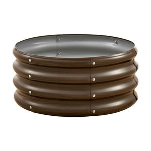 Bac de jardin surélevé en métal galvanisé pour extérieur, lot de 3, 2 x 2 x 1 pi, grand bac à plantes avec fond ouvert - Product Image 1