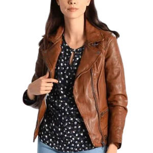 Chaqueta de Cuero para Mujer, Diseño Clásico de Alta Calidad, Chaqueta de Motocicleta de Cuero para Mujer, Chaqueta de Cuero para Dama de Alta Calidad - Product Image 2