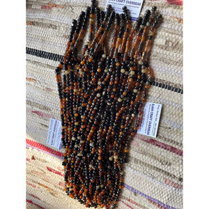 Tasbih/Misbaha de 99 cuentas de cuerno de búfalo redondo pulido, rústico, islámico, moderno, ecológico, religioso de ILAHI, Uttar Pradesh - Product Image 1
