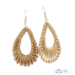 BEST SELLING Trendy Elegant Handmade Wood Hoop Earrings Water Drop Shape Perfect for Party Occasions Women's - Product Image 1