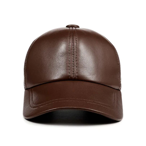 Gorra de Béisbol Unisex al por Mayor, Elegante, 100% Cuero Genuino, Ajustable, Gorra de Moda para Exteriores, Servicio OEM de Alta Calidad - Product Image 3