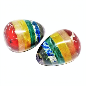 7 Chakra Collé Quartz Oeuf Cristaux À La Main Naturel Jade Minéraux Gemme Artisanat En Gros En Vrac Reiki Roches Feng Shui Mascotte - Product Image 1