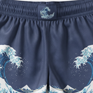 Shorts d'arts martiaux de qualité supérieure avec impression personnalisée à motif ondulé, séchage rapide, coupe classique, design imprimé par sublimation, taille adulte - Product Image 4