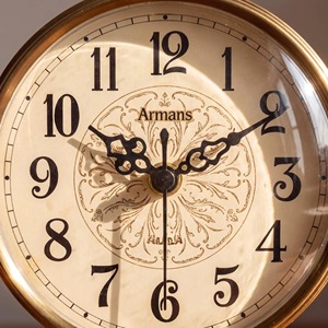 Nouvelle horloge de bureau en laiton, forme circulaire, silencieuse, sans tic-tac, sonnerie horaire, design traditionnel - Product Image 6