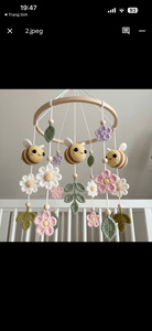 Móvil de Bebé Personalizado de Ganchillo con Animal Personalizado, Móvil de Bebé Hecho a Mano Ecológico, Decoración para Cuarto de Bebé, Regalo para Baby Shower - Product Image 6
