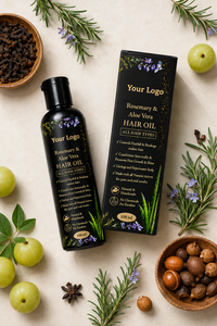 Aceite Capilar de Romero y Aloe Vera |   Aceite Herbal para el Crecimiento del Cabello y Nutrición del Cuero Cabelludo |   Producto para el Cuidado del Cabello al por Mayor de Marca Privada OEM - Product Image 5