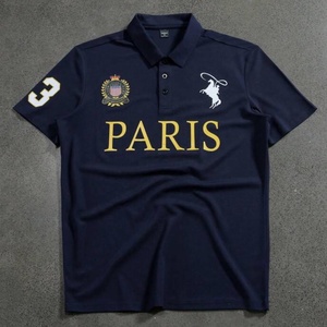T-shirts de golf pour hommes et femmes, tissu éponge, logo personnalisé, broderie, impression, respirant, style formel, polyester/coton, vente chaude - Product Image 4
