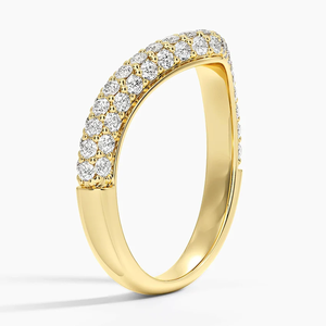 0.33 Ct Moissanite Round Brilliant Cut Prong Setting Gold Plated 925 <b>Silver</b> Minimalist Eternity <b>Band</b> <b>Ring</b> for Women - Product Image 4