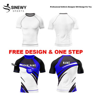 Camiseta de Compresión Personalizada Sublimada de Manga Corta para MMA, Rashguard para Hombre - Product Image 5