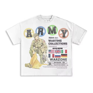 เสื้อยืดกราฟิกแบบหนา ผ้าคอตตอน พิมพ์ลายภาพคนแบบคอลลาจ ทรงบ็อกซี่ สตรีทแวร์ ทรงหลวม โอเวอร์ไซส์ แขนสั้น สำหรับผู้ชาย - Product Image 3