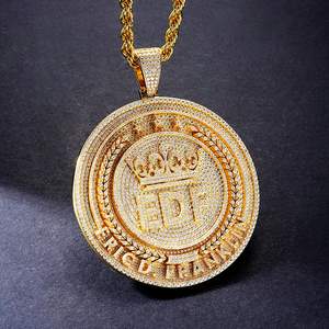 Pendentif Hip Hop sur mesure en argent 925 plaqué rhodium avec moissanite D VVS de qualité supérieure, directement du fabricant - Product Image 1