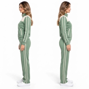 Conjunto Deportivo Personalizado con Cremallera para Mujer, Chaqueta con Cremallera Frontal y Pantalones con Dobladillo Elástico, Cómodo para Uso Diario, OEM - Product Image 5