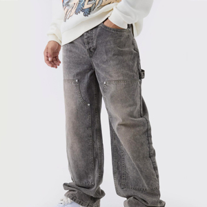 Men’s Baggy Denim Jeans – Loose Fit Wide Leg Streetwear Pants - Product Image 6