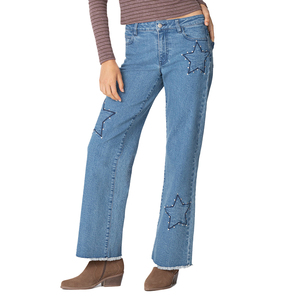Jeans amples pour femmes, broderie personnalisée, ultra-doux, respirant, écologique, tissu de qualité supérieure, séchage rapide, uni, décontracté - Product Image 3