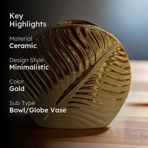 Grand vase à fleurs en céramique noire mate, design classique, 41 cm, style minimaliste abstrait en forme de goutte d'eau - Product Image 6