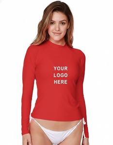 <b>Women's</b> Plus Size Compression Shirt Customizable Rashguard with UPF 50 Sun Protection Full Sleeves Swimming Rash Guard - Product Image 3