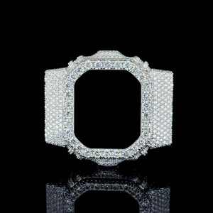 DW5600 Ice Armor Edition Mod Watch Heavy Duty Metal <b>Case</b> Crystal Diamond Look Premium Urban Streetwear Wristwatch - Product Image 6