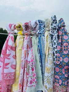 Hot Selling 100% Cotton <b>Sarong</b> Pareo Scarf Hand-block Printed Multi Design Beach Dress <b>Bikinis</b> & Beachwear Manufacturer - Product Image 3