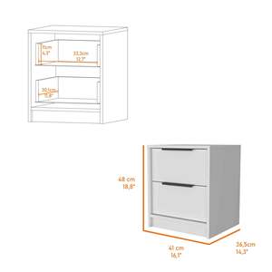 Table de chevet à grand tiroir Washington avec deux tiroirs - Product Image 3