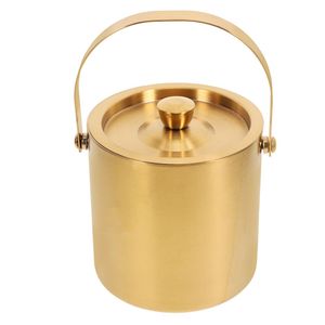 Cubo de hielo de acero inoxidable premium con tapa y pinzas para enfriar bebidas en bares, hoteles y restaurantes - Product Image 1