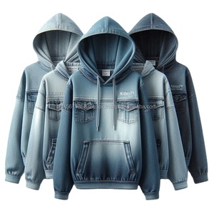 Jersey con capucha Chaquetas de mezclilla Moda para mujer Outwear Streetwear Sudaderas con capucha de mezclilla personalizadas XS-Tallas grandes Hecho en Bangladesh - Product Image 6