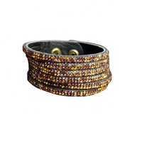 Bracelets classiques en cuir imperméables et durables avec couleur et taille personnalisées pour des anniversaires élégants