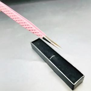 Pince à épiler à pointe droite pour extension de cils couleur rose bébé enduit forte adhérence pince à cils marque privée - Product Image 4