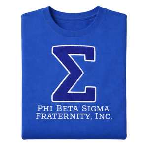 T-shirt en chenille Phi Beta Sigma Big Sigma bleu royal pour homme, tissu de qualité supérieure, coupe confortable, vêtements de fraternité grecque, tenue décontractée - Product Image 6