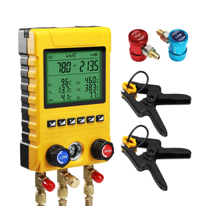 Professional 3-in-1 Digital HVAC Manifold Gauge -14.5~800PSI Pressure Vacuum Leak <b>Tester</b> for 88 Refrigerants, Backlight LCD - Product Image 1