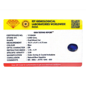 4.3 Carat Synthetic Royal Blue Sapphire Loose Gemstone for Fine Jewelry - Product Image 4