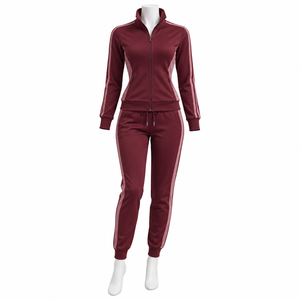 Chándal Negro Extra Grande de Nuevo Estilo para Mujer, Diseño Personalizado con Logotipo Impreso, Cierre de Cremallera, Talla XL, para Ropa Deportiva de Invierno, Venta al Por Mayor - Product Image 1