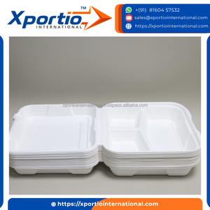 Caja de Alimentos Compostable de Alta Densidad, Tipo Concha Cuadrada, Libre de PFAS, Embalaje de Grado Profesional para Entrega - Product Image 3