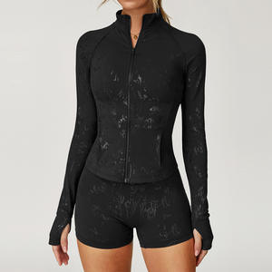 ชุดโยคะแฟชั่นสำหรับผู้หญิง - เสื้อชั้นในกีฬาแบบไร้สายรัดหลัง ซับแรงกระแทก และกางเกงฟิตเนสทรงเข้ารูป - Product Image 5